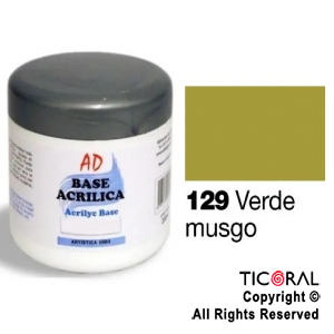 BASE ACRILICA AD 129 VERDE MUSGO 200ML X 3 UNIDADES